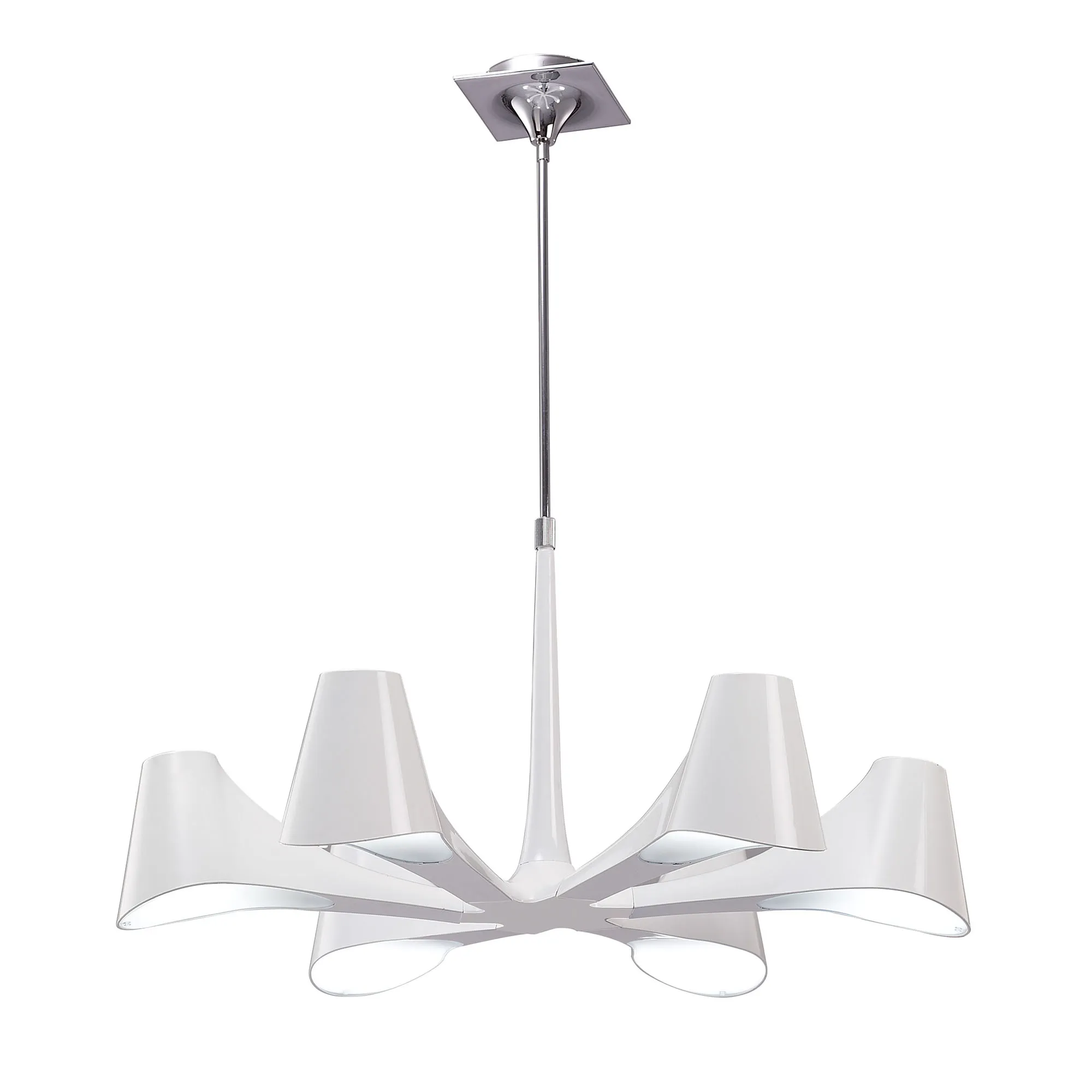 M1580  Ora Telescopic/Semi Flush 6 Light Gloss White